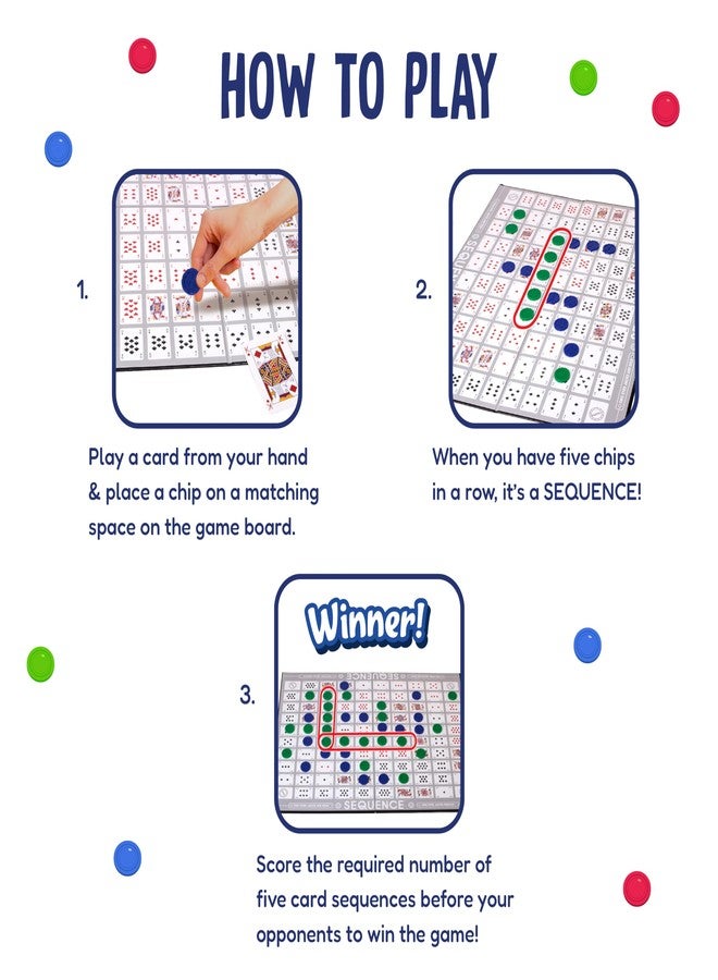 فنسكول لعبة Funskool The Original Sequence، لعبة استراتيجية، لعبة ورق، لعبة لوحية للأطفال والكبار والعائلات، تعليمية، من 2 إلى 12 لاعبًا، متعة عائلية، لعبة أنشطة للأطفال، مجموعة هدايا للأطفال، للأعمار من 7 سنوات فما فوق - Image 3